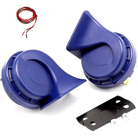 Klaxon électrique pour voiture - 130 dB - Double ton - Étanche - Kit de remplacement pour tout bateau 12 V - Pour bateau, voiture, moto, camionnette, camion, etc (1/5)