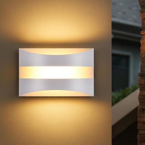 GBLY Lampara de Pared LED Interior Blanca Diseño Moderno 3000K Blanco Cálido 5W Iluminación Arriba-Abajo Para Dormitorio Pasillo Escalera (1/5)