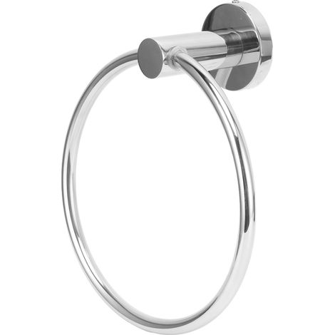 Anneau porte-serviettes en acier inoxydable, simple, antirouille, style rétro, pour salle de bain et cuisine. (1/5)