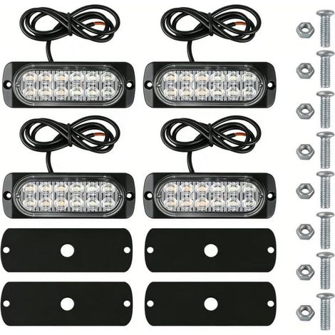 Barre lumineuse stroboscopique de signalisation à LED, 12 LED (1/4)