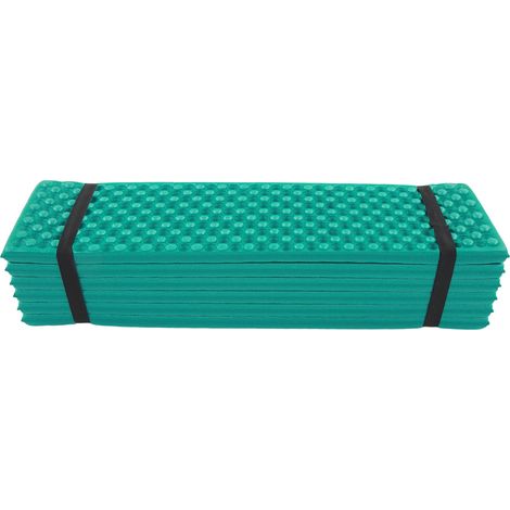 Tapis de sol pliable en mousse épaisse double alvéole pour camping extérieur 186x57CM vert foncé (1/5)