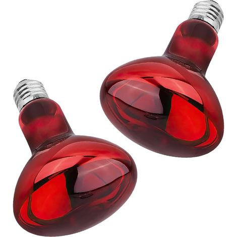Lampe Chauffante Reptile, 2 Pièces Ampoules Chauffantes pour Reptiles 100W, Lampe Chauffante E27, Lampe Infrarouge Chauffante, Ampoules Chauffantes pour Reptiles Tortues Serpents Amphibiens (1/5)