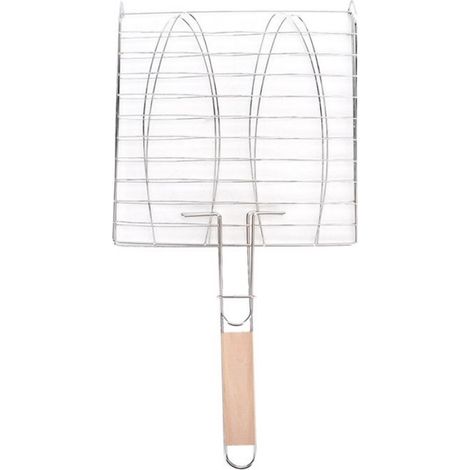 Filet De Barbecue - Acier Inoxydable - 43,2 X 22,8 Cm - Pour Poisson Et Viande - 1 Pièce (1/4)