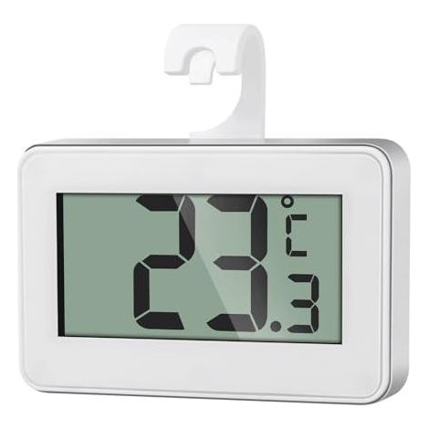 Mini Thermomètre Réfrigérateur Numérique, Magnétique Thermometre Congélateur avec Crochet, Thermometre Frigo Digital pour la Maison (1/4)