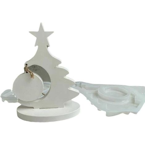 Backdekoration 3D Weihnachtsbaum-Anhänger Silikonform Kerze Seife DIY (1/4)