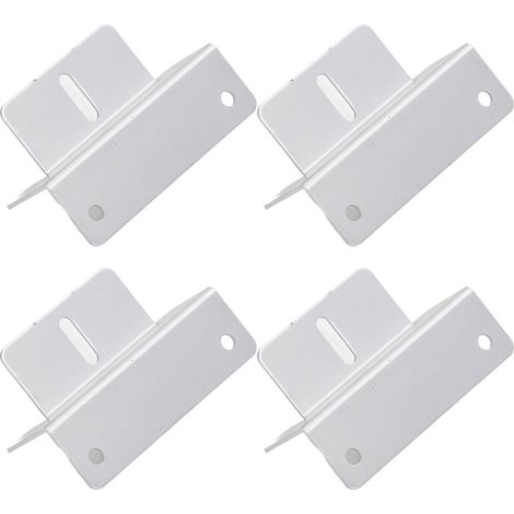Kit de montage de 4 supports en Z pour panneaux solaires, en alliage d'aluminium, pour installation hors réseau sur camping-car, bateau, mur ou toit.