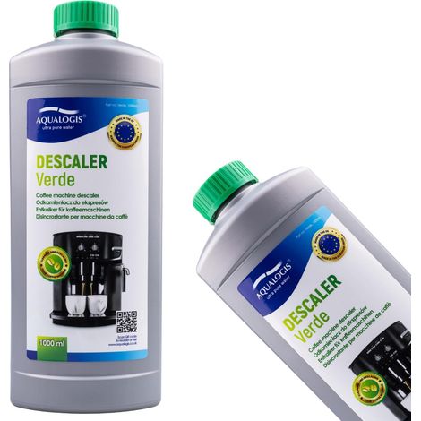 Verde Détartrant Machine à Café - 2 x 500 ml - Liquide Anticalcaire pour Expresso Cafetière Bouilloire Fer Vapeur - Concentré à l'Acide Lactique - 10 Cycles d'Entretien (1/5)