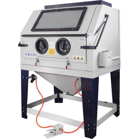Sabbiatrice cabina di sabbiatura pallinatrice professionale con aspiratore SOGI S-218 (1/5)
