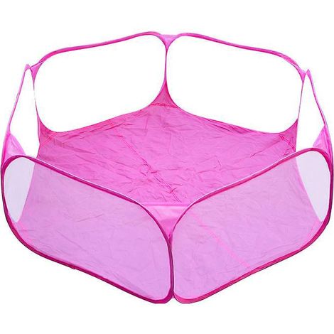 parc Pliable Et Portable Pour Petits Animaux (rose) Avec Sac De Rangement, Tente Respirante, Enclos D'exercice Pour Cochons D'inde, Lapins, Hamste (1/5)