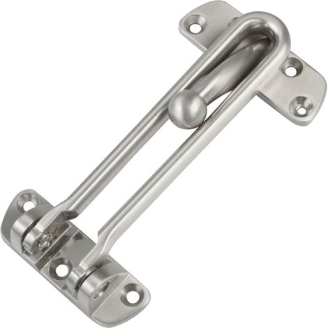 Chaîne de sécurité pour portes Mod. 2 Longueur de la barre : 120 mm Poignée encastrée pour portes d'entrée Fermeture robuste avec barre latérale Zamak Argenté (1/5)