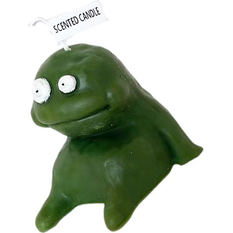 Bougie en forme d'homme en argile, bougie parfumée de dessin animé, bougie souvenir drôle, moche et mignonne, grosse verte (1/5)