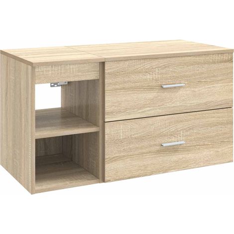 Bathroom Furniture Set 2 pcs Sonoma Oak Engineered Wood vidaXL