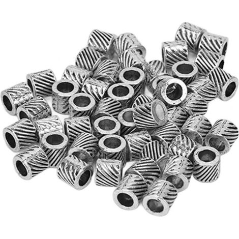 50 cuentas para barba, diseños únicos, aleación duradera, para trenzas y rastas, fabricación de joyas. (1/5)