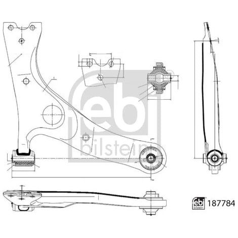 Bras de liaison, suspension de roue FEBI BILSTEIN 187784 TOYOTA 48068-42041 (1/2)