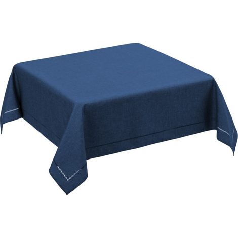 Nappe Carrée Bleu Foncé - 150x150cm (1/3)