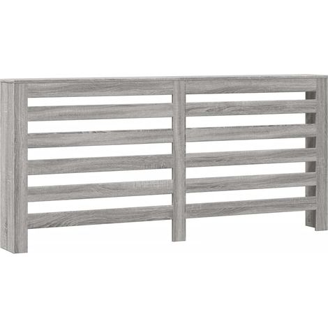Cache-radiateur sonoma gris 175x20x82 cm bois d'ingénierie