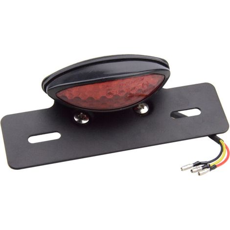 Integriertes LED-Motorradrücklicht mit rot getönter Linse, inklusive Bremslicht und Kennzeichenbeleuchtung, kompatibel mit wasserdichten Roller-Umbauteilen (1/4)