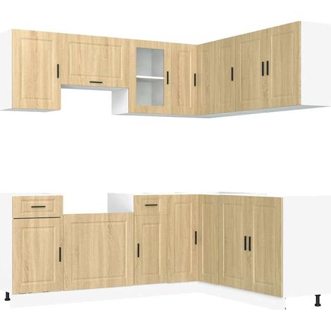 Maison Exclusive - Mueble cocina Porto roble sonoma 11 pzas mader (1/5)