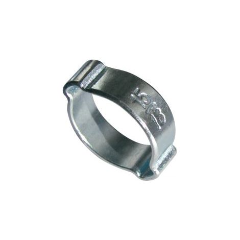 Lote de 10) Abrazadera de doble oreja - Acero galvanizado 31-34 mm