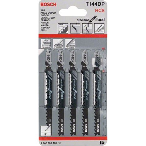 Bosch PRO Wood precise T144DP Stichsägeblatt, 100 mm, 5 Stück (1/4)