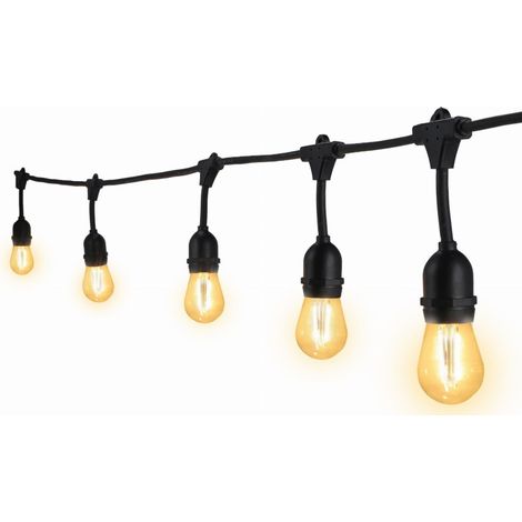 Guirlande lumineuse de jardin avec 5 ampoules LED, 4 m, pour balcon ou jardin (1/4)