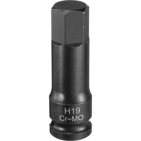 19mm Douille à choc hexagonale H19 1/2" CR-MO Phosphate Noir (1/5)