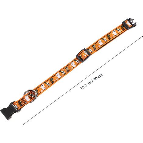 Collar de nailon ajustable para mascotas, correa de Halloween, 2 piezas para perros. (1/4)