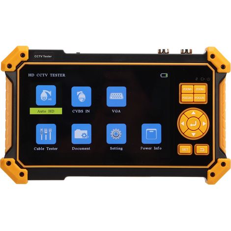 5-Zoll-CCTV-Monitor, Koaxial-AHD-, CVI-, TVI- und SDI-Videoüberwachungstester, HD-Multimedia-VGA-Eingang, 100–240 V, EU-Stecker (1/5)