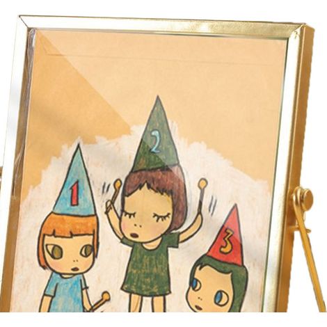 Cadre photo acrylique décoratif 14,5x19,5cm motif cartoon enfant imperméable ornement mural pour bureau CBS1339 cadre métal doré (1/4)