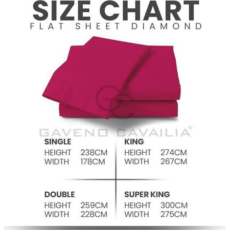 Drap Plat - Lit Unie En Losanges - 267 x 274 cm - 50 % Coton 50 % Polyester - Fuchsia - 1 Pièce (1/5)