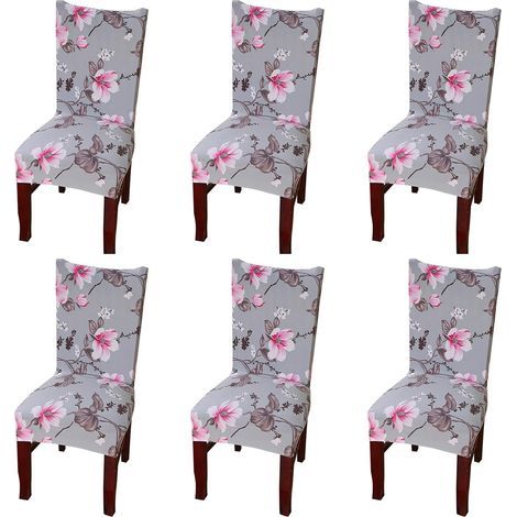 Weicher, abnehmbarer und waschbarer Stuhlbezug. Dekoration für den Hochzeitsempfang (6 rosa Blüten). (1/5)