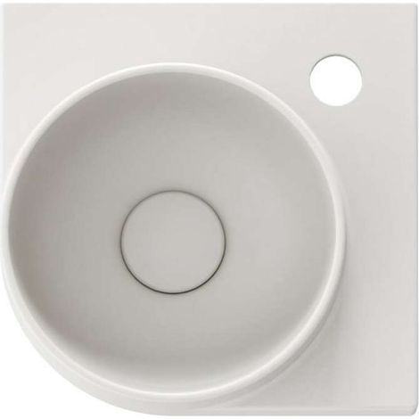 Ravak Yard - Lavamanos de esquina 28x28 cm, sin rebosadero, orificio para grifería, Smoke Grey XJX0O228000 (1/5)