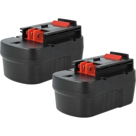 vhbw 2x Akku kompatibel mit Black & Decker FIRSTORM BD14PSK, EPC14CA, EPC14CAB, CP14K, CP14KB, CDC1440K Werkzeug (3000 mAh, NiMH, 14,4 V)