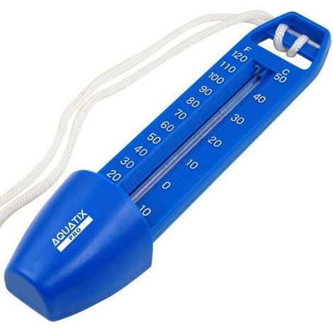 Grand thermomètre de piscine Ulisem avec corde, intégré, sac incassable, idéal pour toutes les piscines extérieures/intérieures, spas, jacuzzis et étangs