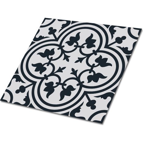 Carreaux autocollants PVC, Carrelage PVC adhésif - 30x30cm - Kit de 9 - Modèle De Plante, Stickers carrelage carreaux (1/5)