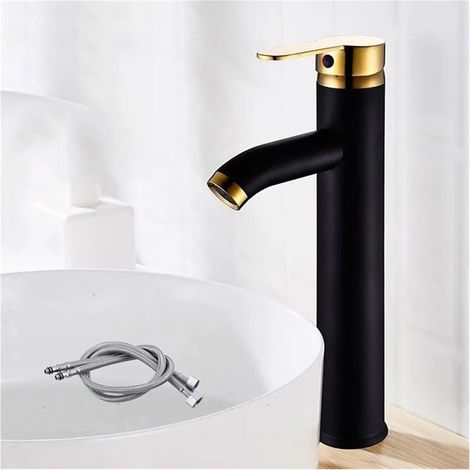 Robinet pour vasque - noir - eau chaude/froide - pour vasque (1/5)