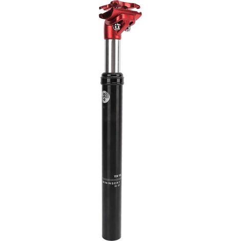 Tige de selle suspendue pour vélo, amortisseur à pression d'huile KSP630, aluminium 31.6x350mm, noir et rouge