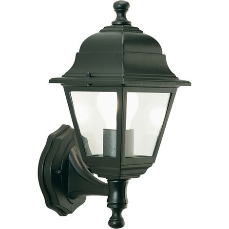 Lampada Applique Piccola in Alto Colore Nero da Esterno Linea Mini Quadrata Sovil