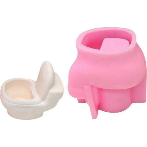 Moules pour plantes succulentes, pots de fleurs pour toilettes, moules en silicone, moules pour plâtre de gypse (1/4)
