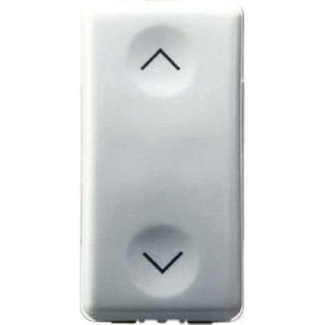 GEWISS - GW20559DY Commutatore Unipolare 250V AC, 10Ax, Neutro, Simbolo Su-Giù', 1 Modulo, System White