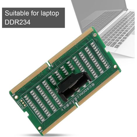 Carte de test de diagnostic SO-DIMM pour PC portable et de bureau DDR234 avec voyant lumineux DDR4 (1/5)