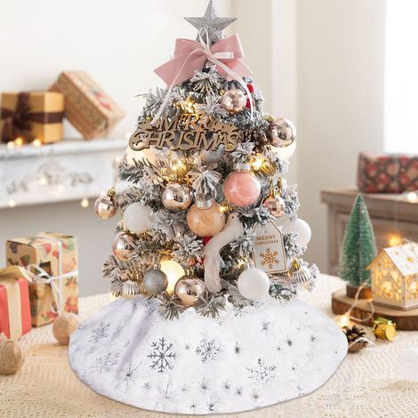 Christmas Tree Skirt - 39 X 39 Cm - Polyester Fiber - For Living Room Patio Balcony - 1 Piece (1/5)
