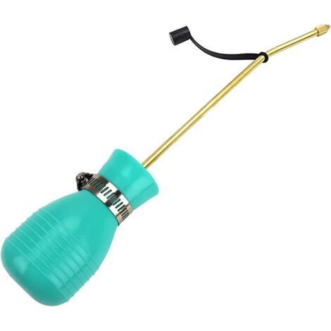 Pulvérisateur à poudre anti-parasites, grand bulbe de terre de diatomée - Long tube en cuivre - Applicateur de pesticide portable - Pour insectes et parasites - Vert (1/5)