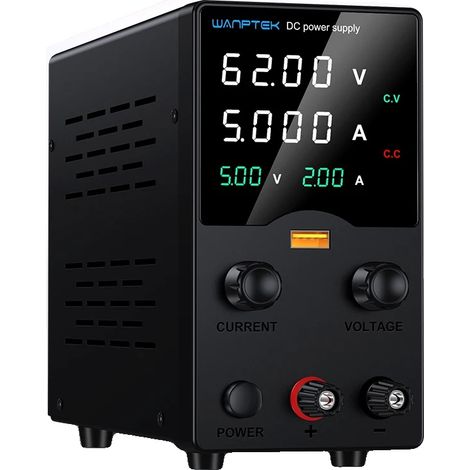 Alimentation électrique DC, tension réglable, fonction de charge USB, GA605H 62V 5A (1/2)