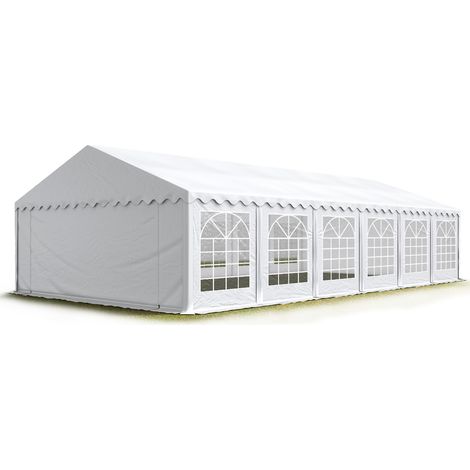 Tendone per feste 5x12 m PVC bianco 100% impermeabile Gazebo da giardino Tendone da esterno Tenda party