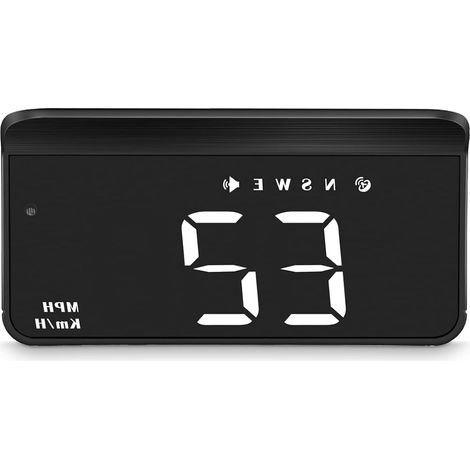 Head-Up Display per auto, HUD, Può essere montato sul parabrezza, Tachimetro GPS, Indicatore di velocità, Adatto a tutte le auto