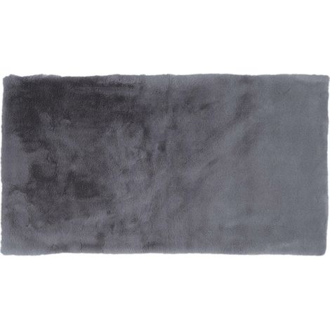 Tapis Cocoonin GRIS 110x60cm en fourrure douce (1/5)