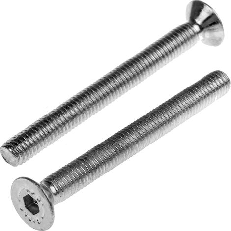 Vis à six pans creux, M6 x 60mm, tête Vis fraisée à tête creuse hexagonale, en Acier ( Prix pour Sachet de 25 )