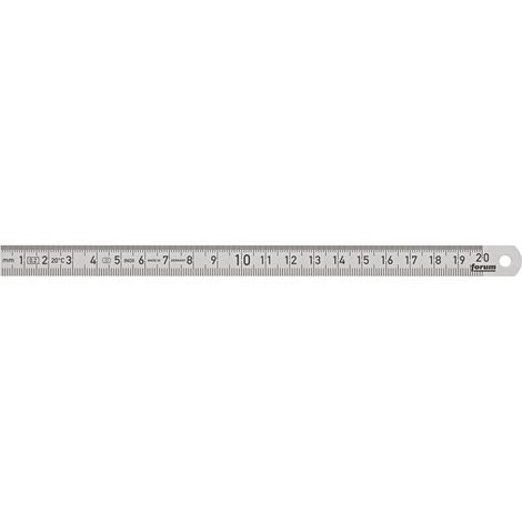 Biegsamer Stahlmaßstab 200x13 mm rostfrei FORUM (1/4)