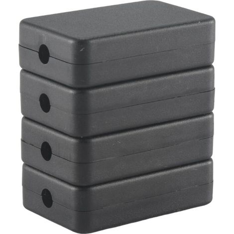 BoîTier de Jonction Électrique Étanche 4 Pièces en Plastique Noir 55x35x15mm (1/4)